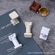 Roman Column Candle Customizable Decorative Ornament Photography Background Prop Resin Craft Ideal for Ins Decoration - Image 3