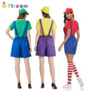 Adult Halloween Party Cosplay Mario Role-playing Cartoon Game Uniform Louis Costume Stage Performance Fashionable Adult Clothing - Image 4