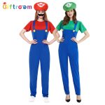 Adult Cosplay Mario Role-playing Party Costume Women's Mary Cartoon Game Uniform Stage Performance Clothing