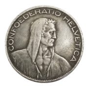 Antique Style Swiss 1928-B Brass Plated Silver Commemorative Coin #2154 Custom Metal Medal Badge Premium Quality Engraving - Image 5