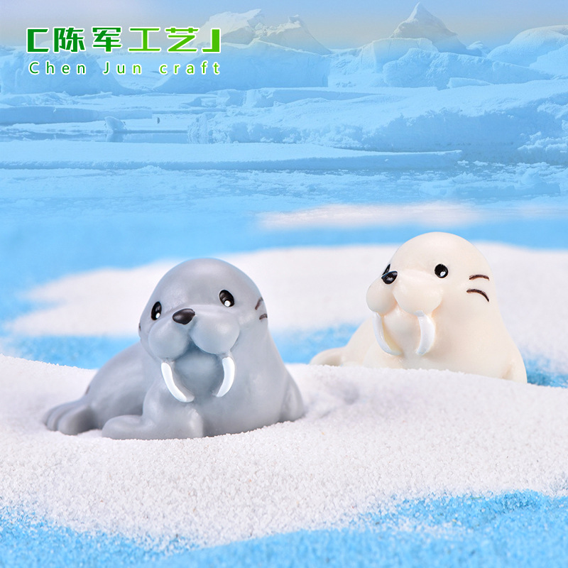 12100614358_393786582.jpg Chen Jun Craft Micro Landscape Cute Sealife Resin Crafts Customizable Decorative Ornaments Beach Scene Succulent Display Piece - Image 1