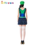 Adult Cosplay Mario Role-playing Sequin Overalls Party Costume Stage Performance Cartoon Game Uniform - Image 5