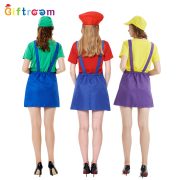 Adult Halloween Party Cosplay Mario Role-playing Cartoon Game Uniform Louis Costume Stage Performance Fashionable Adult Clothing - Image 5