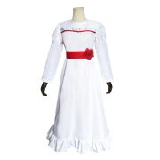 Annabelle Doll Cosplay Costume White Dress Adult Stage Performance Horror Outfit Perfect for Halloween - Image 2