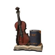Retro Sax Violin Book Decorative Resin Pen Holder Customizable Living Room Study Desktop Decoration Artisanal Craft - Image 6