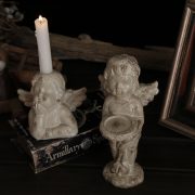Nordic Retro Cupid Angel Candlestick Customizable Decorative Resin Ornament for Garden Courtyard Artistic Decor Gifts - Image 2