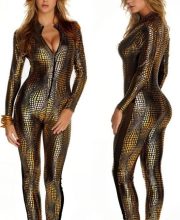 New European And American Bar DS Nightclub Stage Costume Glitter Snake Skin Onesie Adult Performance Outfit In Stock Wholesale Drop Shipping - Image 2