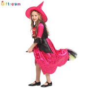 Red Witch Costume for Children Long Dress Adult Stage Performance Costume Simulation Witches Outfit for Girls Party Dress - Image 4
