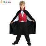 Western Halloween Party Children's Clothing Male Child Court Style Vampire Devil Death God Performance Costume