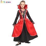 Adult Stage Performance Costume Large Collar Long Dress for Children's Witch Vampire Masquerade Cosplay Outfit - Image 3