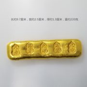 Antique Style Golden Bar Copper Material Non-Golden Prop Custom Metal Medal Badge Handicrafts Gold Ingot Decoration