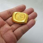 Antique Style Gold Yuanbao Replica Craftwork Non-Golden Brass Material Ornament Custom Metal Medal Badge J33 - Image 4