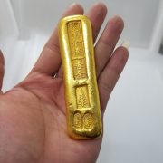 Antique Style Golden Bar Copper Alloy Non-Gold Custom Metal Medal Badge Handcrafted Artwork Gold Ingot Design - Image 3