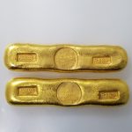 Antique Style Golden Bar and ingot Ornaments Brass Material Non-gold Custom Metal Medal Badge Handicrafts J80