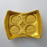 Antique Style Golden Bar Copper Material Non-Golden Prop Custom Metal Medal Badge Handicrafts Gold Ingot Decoration - Image 2
