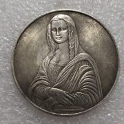 Antique Style Italian Mona Lisa Brass Plated Silver Custom Metal Medal Badge Handmade Artistic Souvenir Wholesale #0137 - Image 3