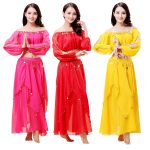 Indian Dance Performance Outfit Belly Dance Costume Set New Model Practice Dance Performance Clothing Stage Costume For Adults