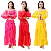 Indian Dance Performance Outfit Belly Dance Costume Set New Model Practice Dance Performance Clothing Stage Costume For Adults