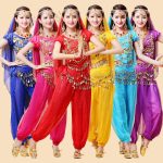 Indian Dance Performance Outfit Stage Performance Costume Adult Short Sleeve Highlight Pants Summer Skirt For Performances