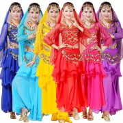 Indian Dance Performance Outfit Stage Performance Costume Long Sleeve Cake Skirt Adult Summer Dress for Cultural Shows - Image 4