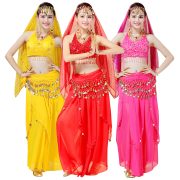 Indian Dance Performance Outfit Stage Performance Costume Belly Dance Set Summer Skirt Bra Sling Skirt Performance Clothes - Image 5