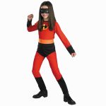 Girls' Superhero Special Agent Cosplay Costume Anime Movie Jumpsuit Set for Holiday Parties Stage Performances