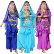 Indian Dance Performance Outfit Stage Performance Costume Long Sleeve Cake Skirt Adult Summer Dress for Cultural Shows - Image 3