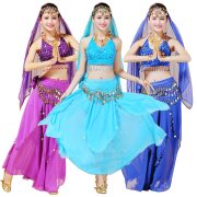 Indian Dance Performance Outfit Stage Performance Costume Belly Dance Set Summer Skirt Bra Sling Skirt Performance Clothes - Image 3