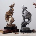 Silence Is Golden Retro Minimalist Office Decorations Personalized Home Accessories Modern Creative Sculpture Artwork Resin Crafts