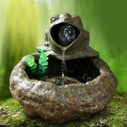 Ceramic Flowing Water Fountain Ornament Creative Home Decor Humidifier Fish Tank Decoration Water Feature Indoor Garden - Image 4