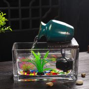 Creative Ceramic Glass Flowing Water Fountain Ornament Indoor Office Living Room Decorative Piece for Fish Tank Humidifier - Image 4
