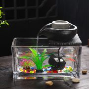 Creative Ceramic Glass Flowing Water Fountain Ornament Indoor Office Living Room Decorative Piece for Fish Tank Humidifier - Image 5
