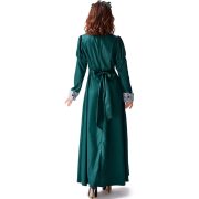 Halloween High Collar Lace Maids Long Dress Adult Stage Performance Costume Includes Bat Headwear Elegant Lady Servant Outfit - Image 6
