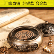 Custom Metal Medal Badge Wholesale Alloy Gourd Incense Holder Multi-Functional Plate Aromatherapy Furnace Incense Stand Pure Copper Small Gourd Incense Rack - Image 3