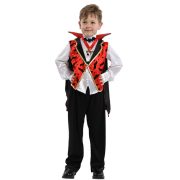 Halloween Festival Children's Little Boy Stage Performance Costume School Play B-0195 Handsome Vampire Lord Small Duke - Image 5