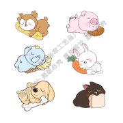 微景观diy盆景摆件 地摊小动物可爱小动物小猪狗兔子贪睡小鹿小狗 - Image 5