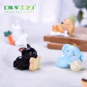 微景观diy盆景摆件 地摊小动物可爱小动物小猪狗兔子贪睡小鹿小狗 - Image 4