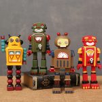 American Retro Robot Total Recall Customizable Decorative Resin Ornament TV Cabinet Bar Cabinet Window Display Gift