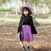Adult Stage Performance Costume Purple Court Magician Halloween Cosplay Witch Outfit for Theater and Event Performances