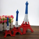 Red White Blue Eiffel Tower Model Decorative Zakka French Craft Souvenir Gift Custom Metal Medal Badge