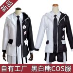 Stock Black And White Bear Humanized Cosplay Costume Adult Stage Performance Wear Halloween Theme Anime Gaming Event Outfit