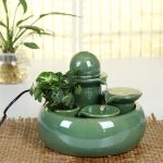 Ceramic Creative Flowing Water Fountain Ornament Stepping Up For Living Room Office Home Decor Moving Business Opening Gifts