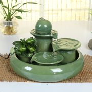 Ceramic Mountain Water Fountain Ornament for Home Aquarium Decoration Flowing Water Mistifier High Mountain Stream Device