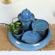 Living Room Ceramic Home Decorations Creative Flowing Water Fountain Feng Shui Wheel Fish Tank Humidifier Moving Gift - Image 2