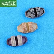 Jiangnan Small Bridge Black Paddle Boat DIY Miniature Landscape Decoration Material Moss Eco Bottle Miniature Aquatic Life Ornament - Image 3