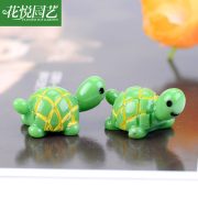 Flower Delight Garden Customizable Decorative Ornaments Eco-Friendly Miniature Landscape Bottle with Green Turtle Figurine - Image 2