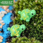 Flower Delight Garden Customizable Decorative Ornaments Eco-Friendly Miniature Landscape Bottle with Green Turtle Figurine - Image 4