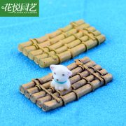 Customizable Decorative Resin Ornaments Miniature Landscape Decoration Bamboo Raft Small Boat Aquatic Succulent Accessories - Image 2