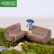 zakka摆件 木凳子 公园椅子树脂工艺品 微景观装摆件 装饰配件 - Image 4