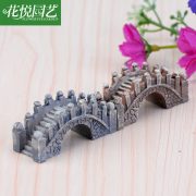 Customizable Resin Craft Ornament Miniature Landscape Decorative Courtyard Bridge Creative Artwork Home Decor Accessories - Image 3